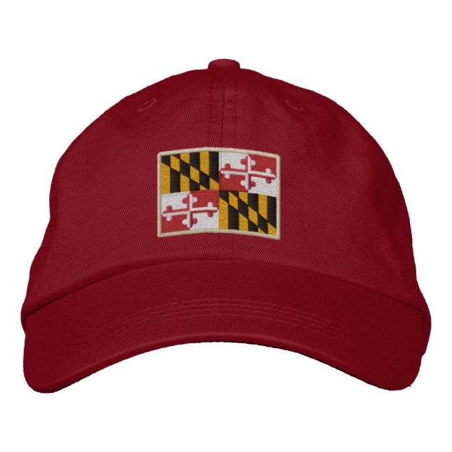 Casquette Brodée Conception de drapeau d'état du Maryland (Devant)