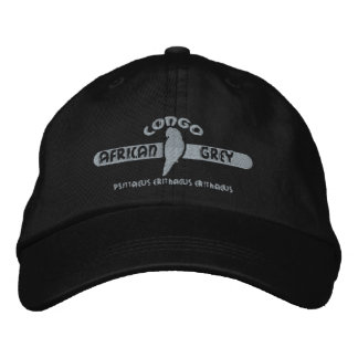 Casquette Brodée Congo Afrique gris perroquet foncé