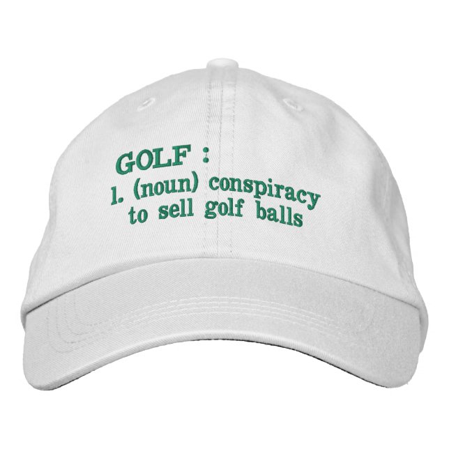 Casquette Brodée Conspiration sur le golf (Devant)