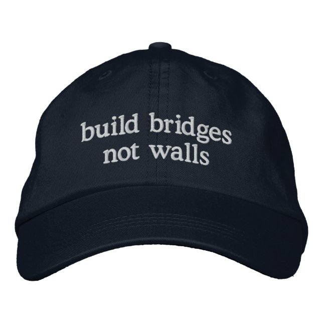 Casquette Brodée Construire des ponts et non des murs (Devant)