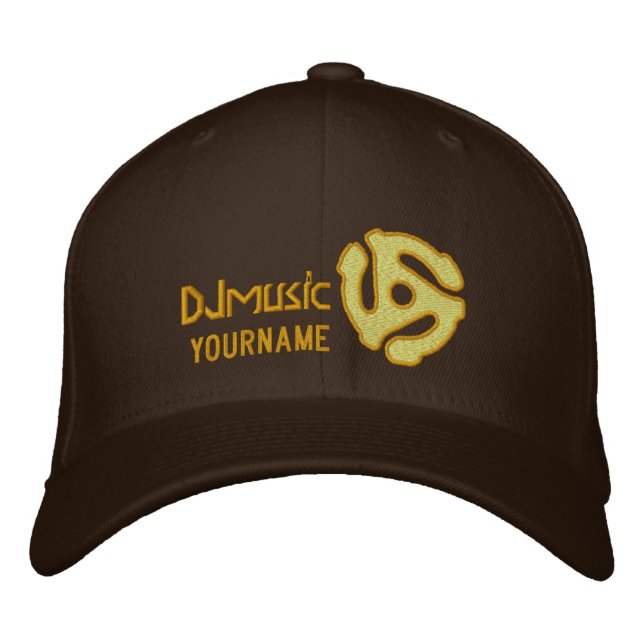 Casquette Brodée COOL 45 spacer DJ CAP Personalize this (Devant)
