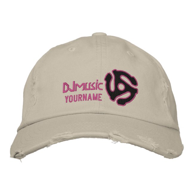 Casquette Brodée COOL 45 spacer DJ CAP Personalize this (Devant)
