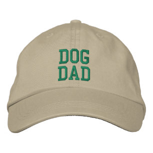 Casquette Brodée Cool amoureux des chiens vert de chien papa gris