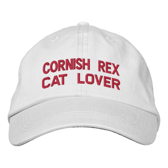Casquette Brodée Cornish Rex Amoureux des chats race spécifique (Devant)