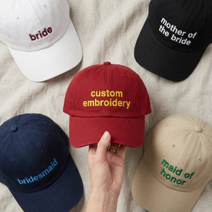 Casquette Brodée Cortège de Mariée Écriture Élégante Personnalisé