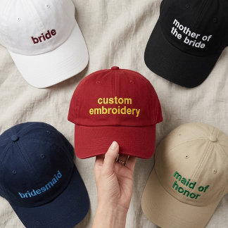 Casquette Brodée Cortège de Mariée | Écriture Élégante Personnalisé