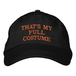 Casquette Brodée Costume d'Halloween Fun Cute Orange
