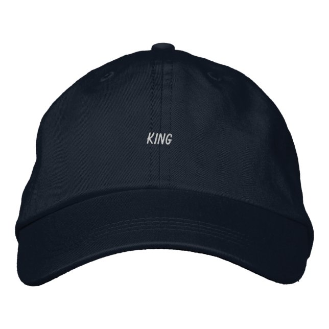 Casquette Brodée Coton avec sangles réglables et nom KING imprimé p (Devant)