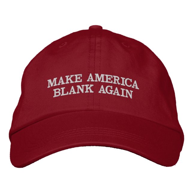 Casquette Brodée Couleur personnalisée et texte Rendre l'Amérique v (Devant)