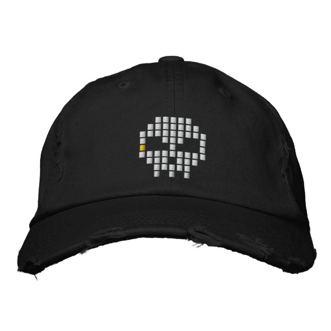 Casquette Brodée Crâne 8 - Bit (Devant)