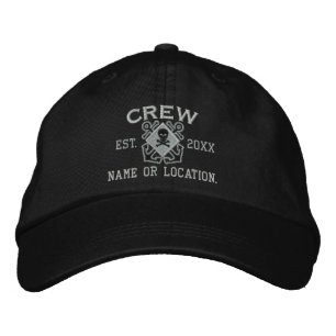 Casquette Brodée Crâne de croisière nautique de l'équipage personna