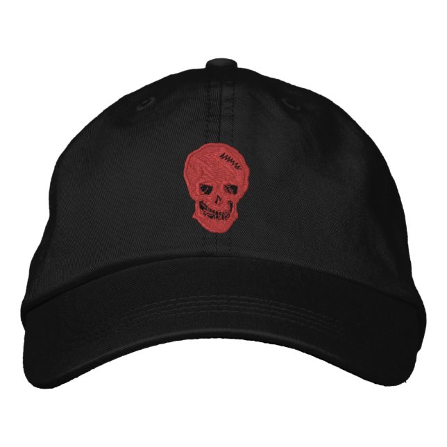 Casquette Brodée Crâne et os croisés (Devant)