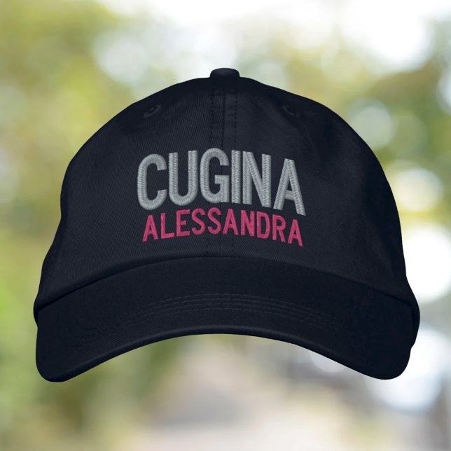 Casquette Brodée Cugina (cousine/femme) brodée personnalisée (Créateur téléchargé)