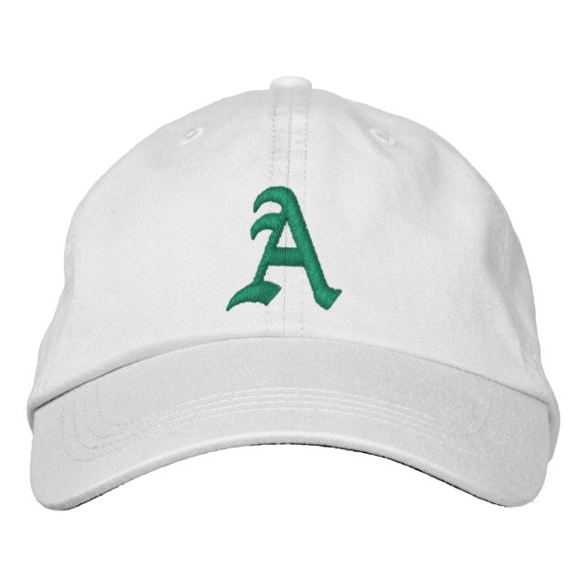Casquette Brodée Custom embroidered name monogram initial letter  (Devant)