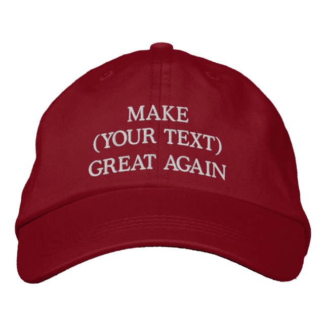 Casquette Brodée Custom Make (Your Text Here) Great Again (Devant)