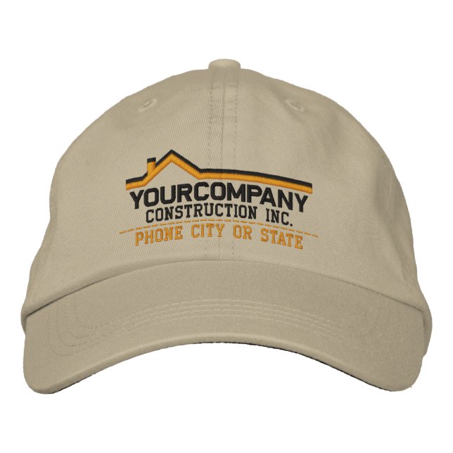 Casquette Brodée Custom Personalized for Your Construction Business (Devant)