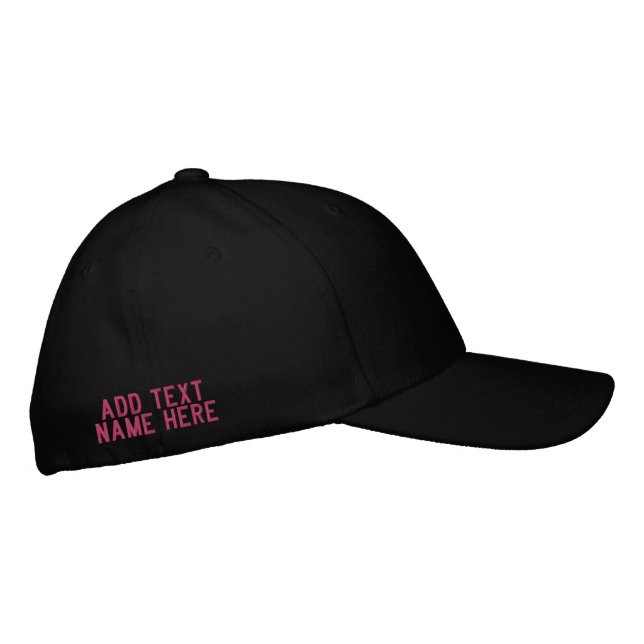 Casquette Brodée Custom Text Name Hat Your Embroidered Baseball Cap (Droite)