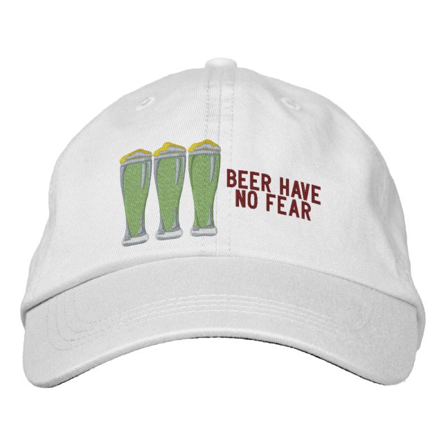 Casquette brodée de bouchons de bière (Devant)