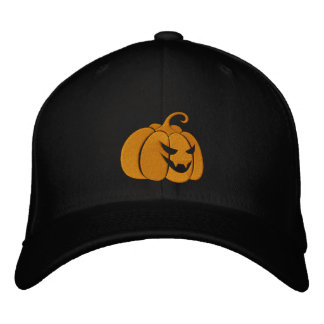 Casquette brodée de citrouille
