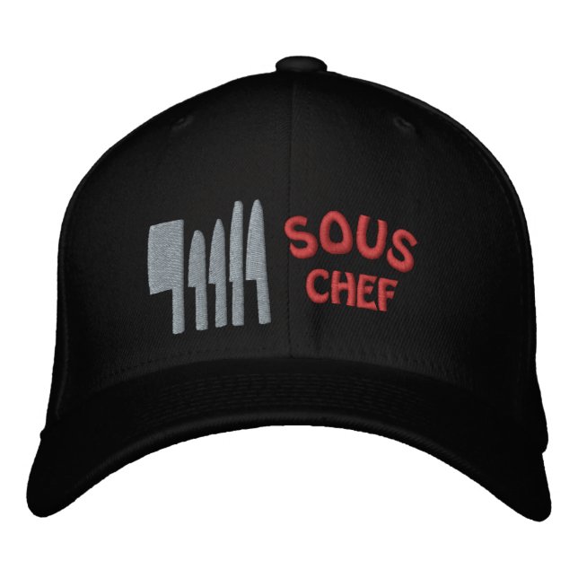 Casquette brodée de couteaux de sous-chef (Devant)