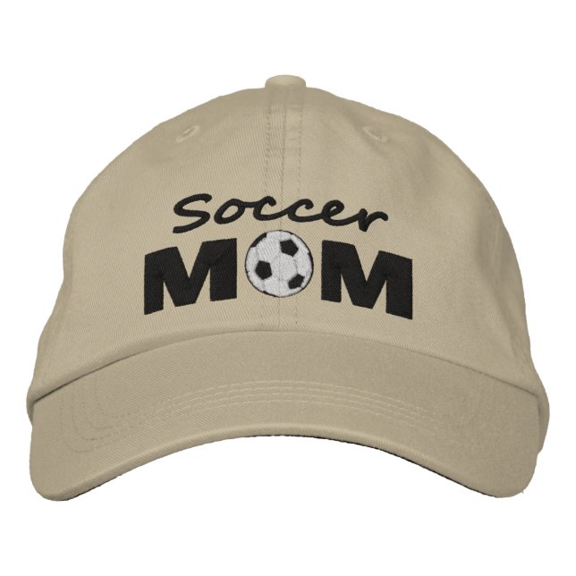 Casquette brodée de maman de ballon de football (Devant)