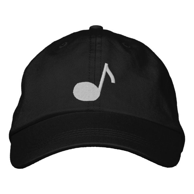 Casquette brodée de note de musique (Devant)