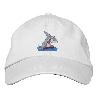 Casquette brodée de requin comique