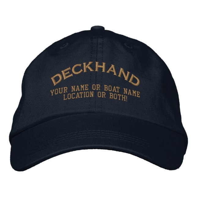 Casquette Brodée Deckhand Custom Your Name Boat Local (Devant)