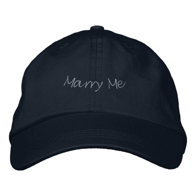 Casquette Brodée Déclaration de proposition sincère Marry Me love-H (Devant)