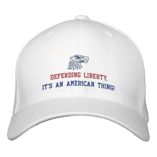 Casquette Brodée Défendre la liberté (Devant)