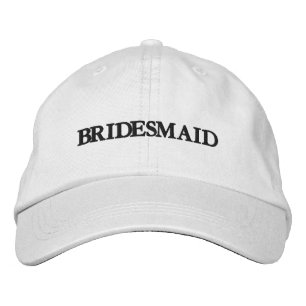 Casquette Brodée demoiselle d'honneur noir et blanc élégant chic