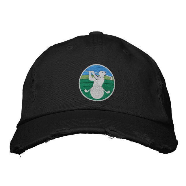 Casquette Brodée Design élégant Golfer striped Circle élégant (Devant)
