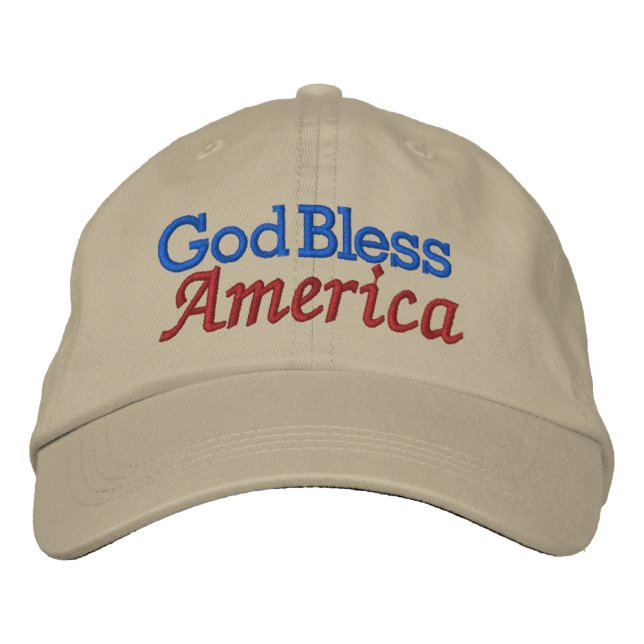Casquette Brodée Dieu bénit l'Amérique par SRF (Devant)