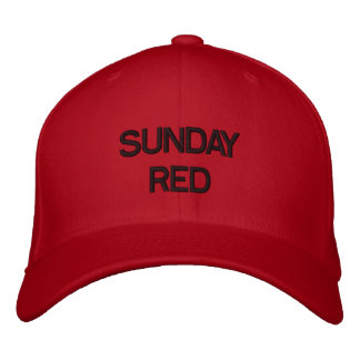 CASQUETTE BRODÉE DIMANCHE ROUGE !
