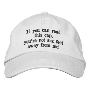 Casquette Brodée Distances sociales : A 2 Mètres