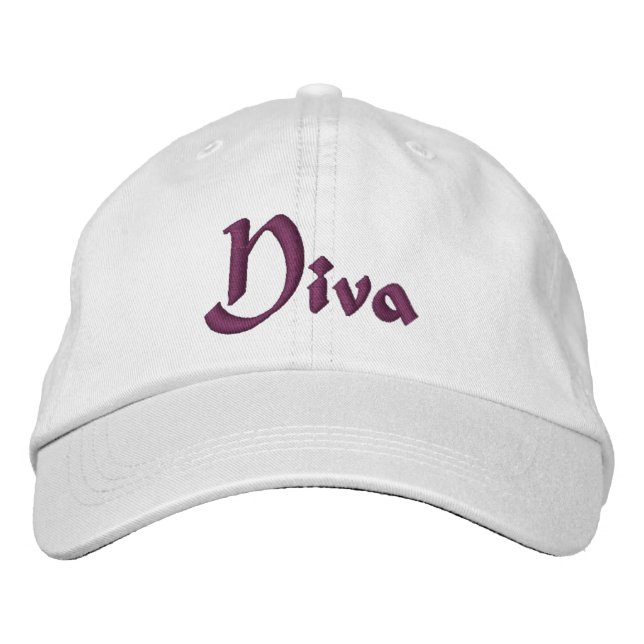Casquette Brodée Diva drôle (Devant)