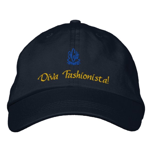 Casquette Brodée Diva Fashionista (Devant)