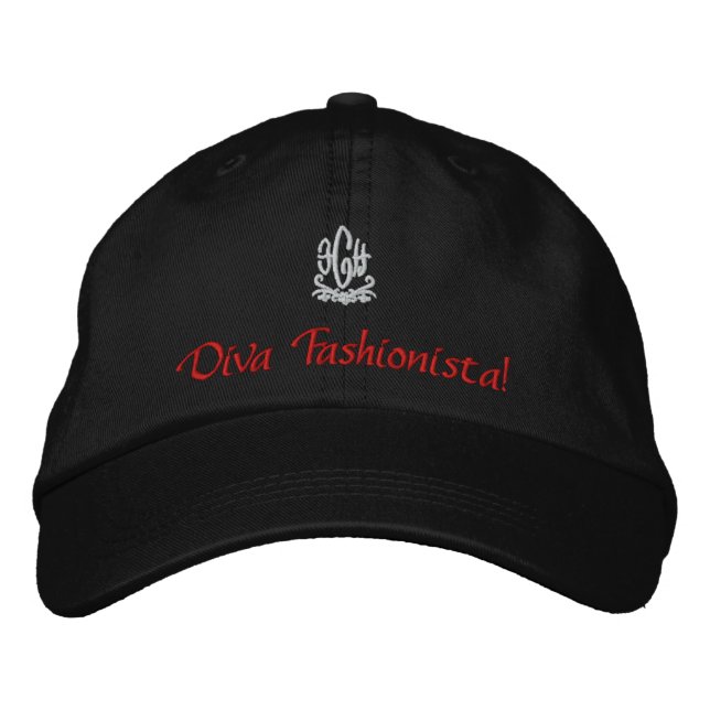 Casquette Brodée Diva Fashionista (Devant)