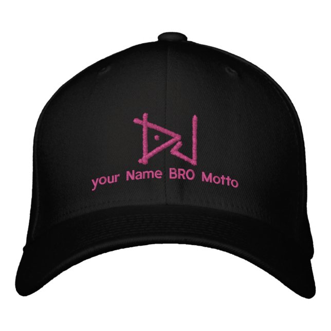 Casquette Brodée DJ Personnalizable Cap Your Own Text Bro & Babe (Devant)