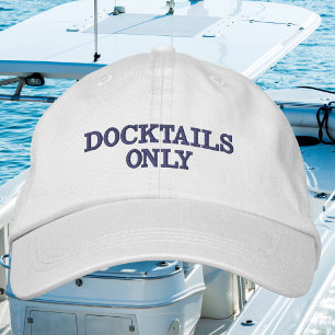 Casquette Brodée Docktails seulement / Jour des bateaux côtiers de 