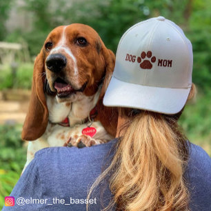 Casquette Brodée DOG MOM avec Empreinte de patte   Cool Canine Love