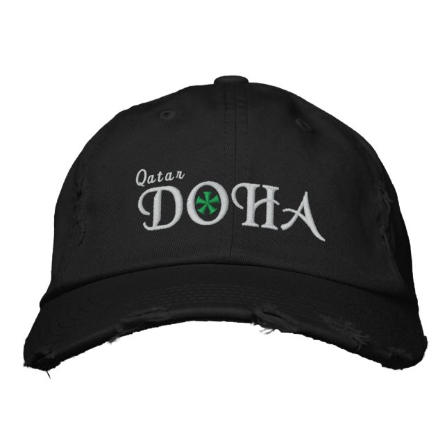 Casquette Brodée Doha Ville - Qatar (Devant)