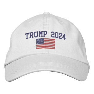 Casquette Brodée Donald Trump 2024 - Drapeau du président américain