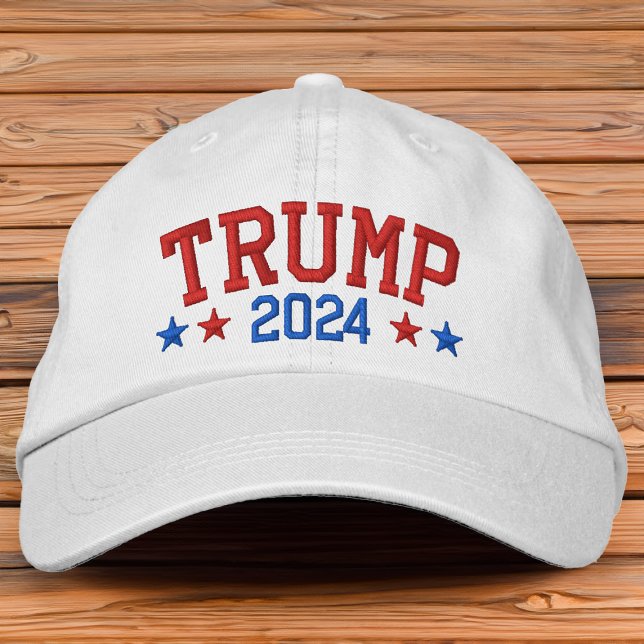 Casquette Brodée Donald Trump 2024 Étoiles patriotiques (Trump 2024 patriotic hat)