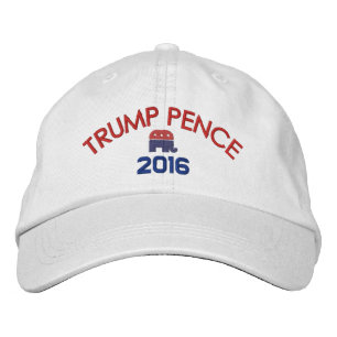Casquette Brodée Donald Trump Mike Pence - avec l'Éléphant Républic