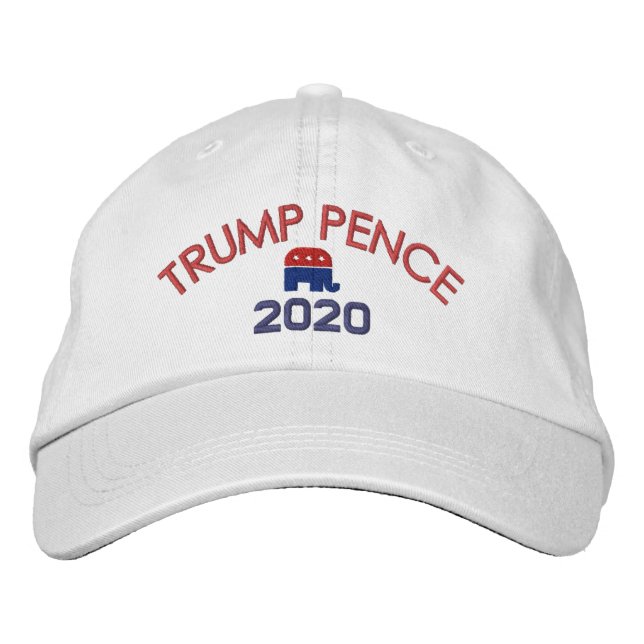Casquette Brodée Donald Trump Mike Pence - avec un éléphant républi (Devant)