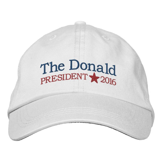 Casquette Brodée Donald Trump - PEUT CHANGER DE DATE (Devant)