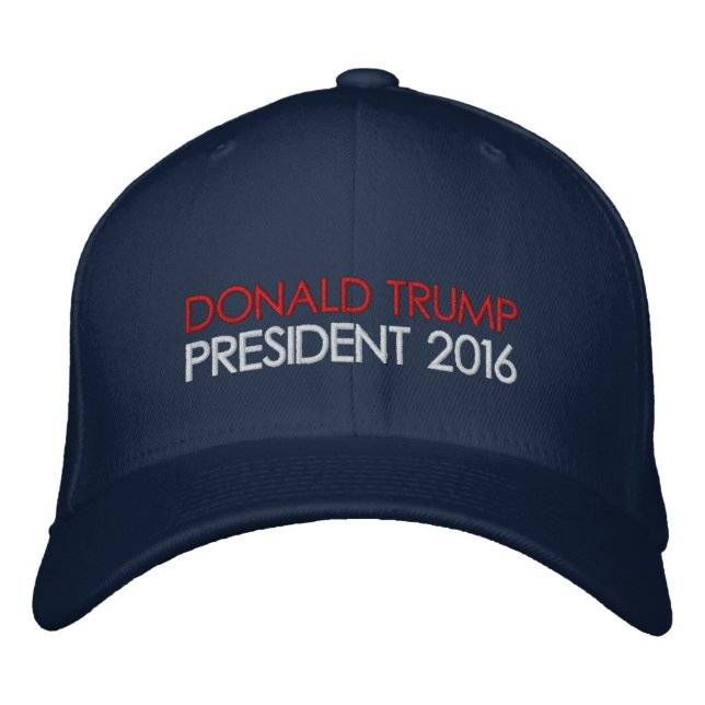 Casquette Brodée Donald Trump Président 2016 (Devant)