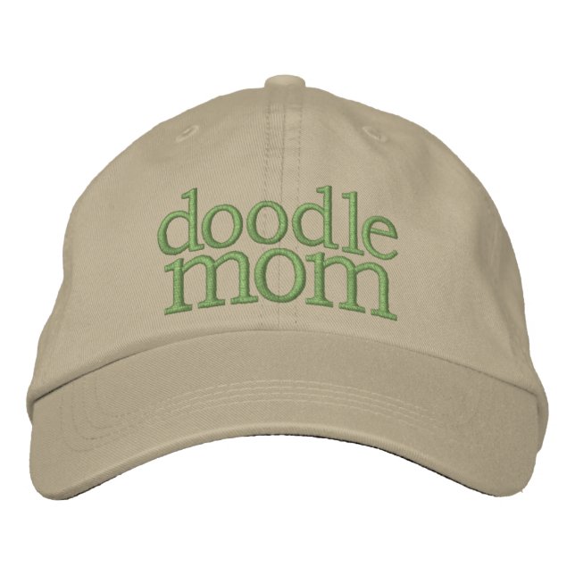 Casquette Brodée "Doodle MOM"  Dog Lover Embroidered Ball Cap (Devant)