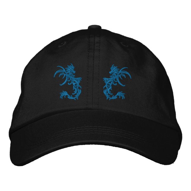Casquette Brodée dragons jumeaux (Devant)
